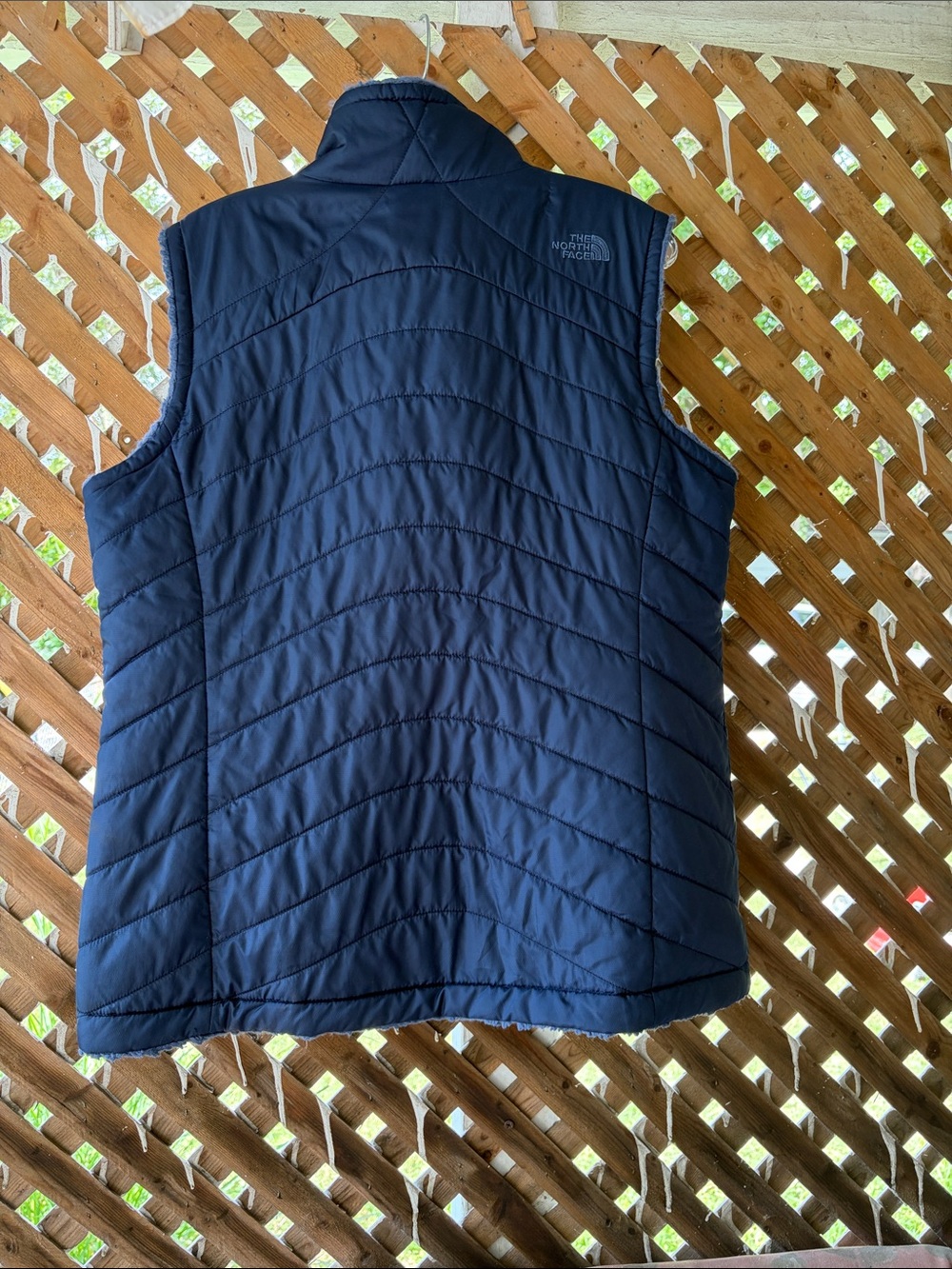The North Face Women’s Reversible Puffer Vest Blue - Picture 3 of 12